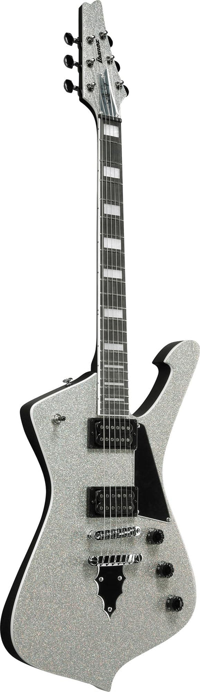 Ibanez PS60 Paul Stanley Electric Guitar - Silver Sparkle w/ Amplifier