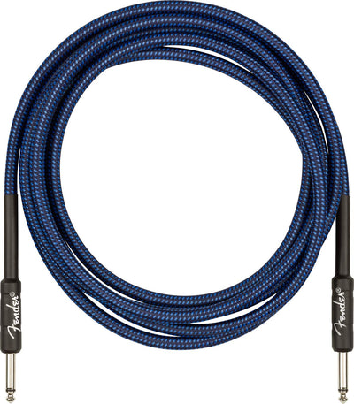 Fender 10-Foot Professional Instrument Cable, Straight-Straight, Blue Tweed - 2 Pack