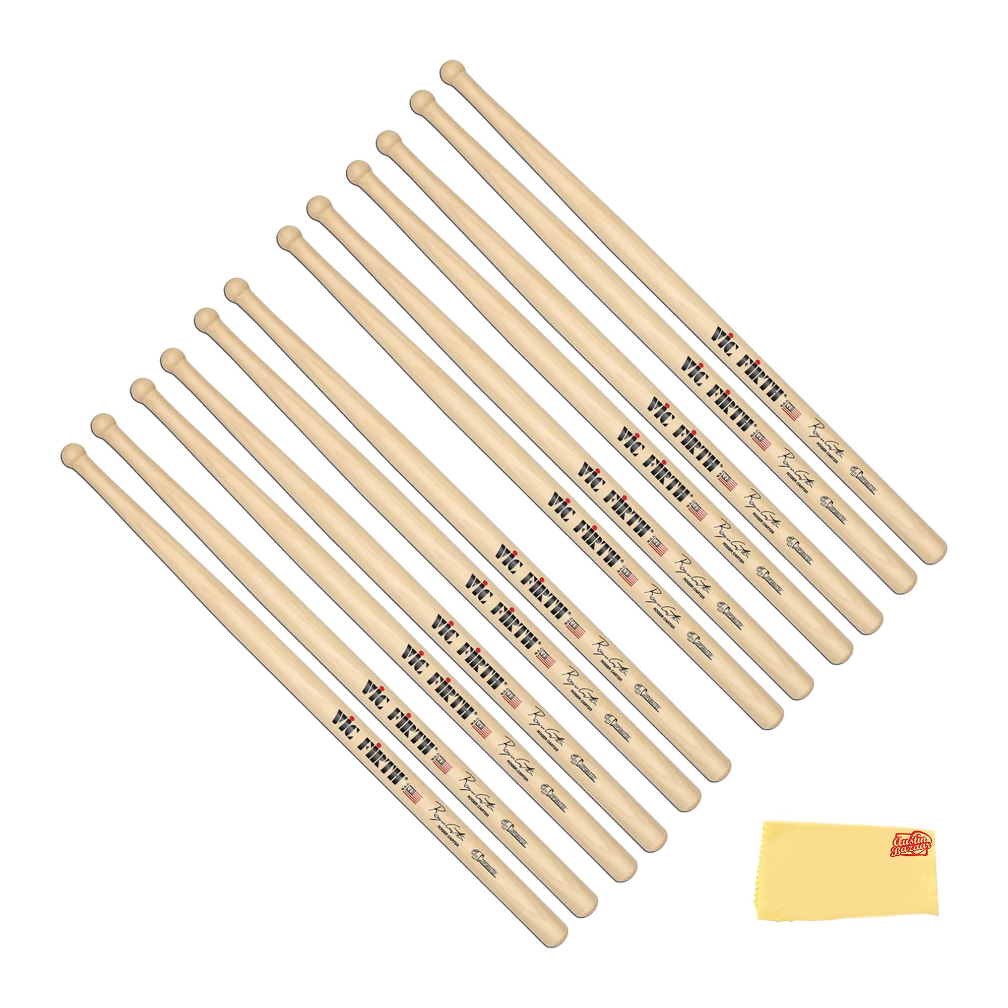 Vic Firth SRC Corpsmaster Signature Snare Roger Carter Drumsticks - 6 Pack