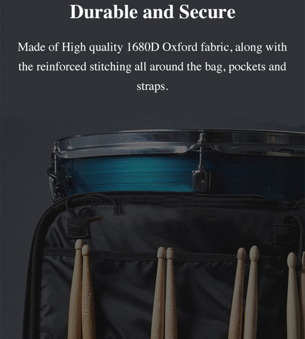 Gearlux 12-Pair Drumstick Bag with 10mm Padding