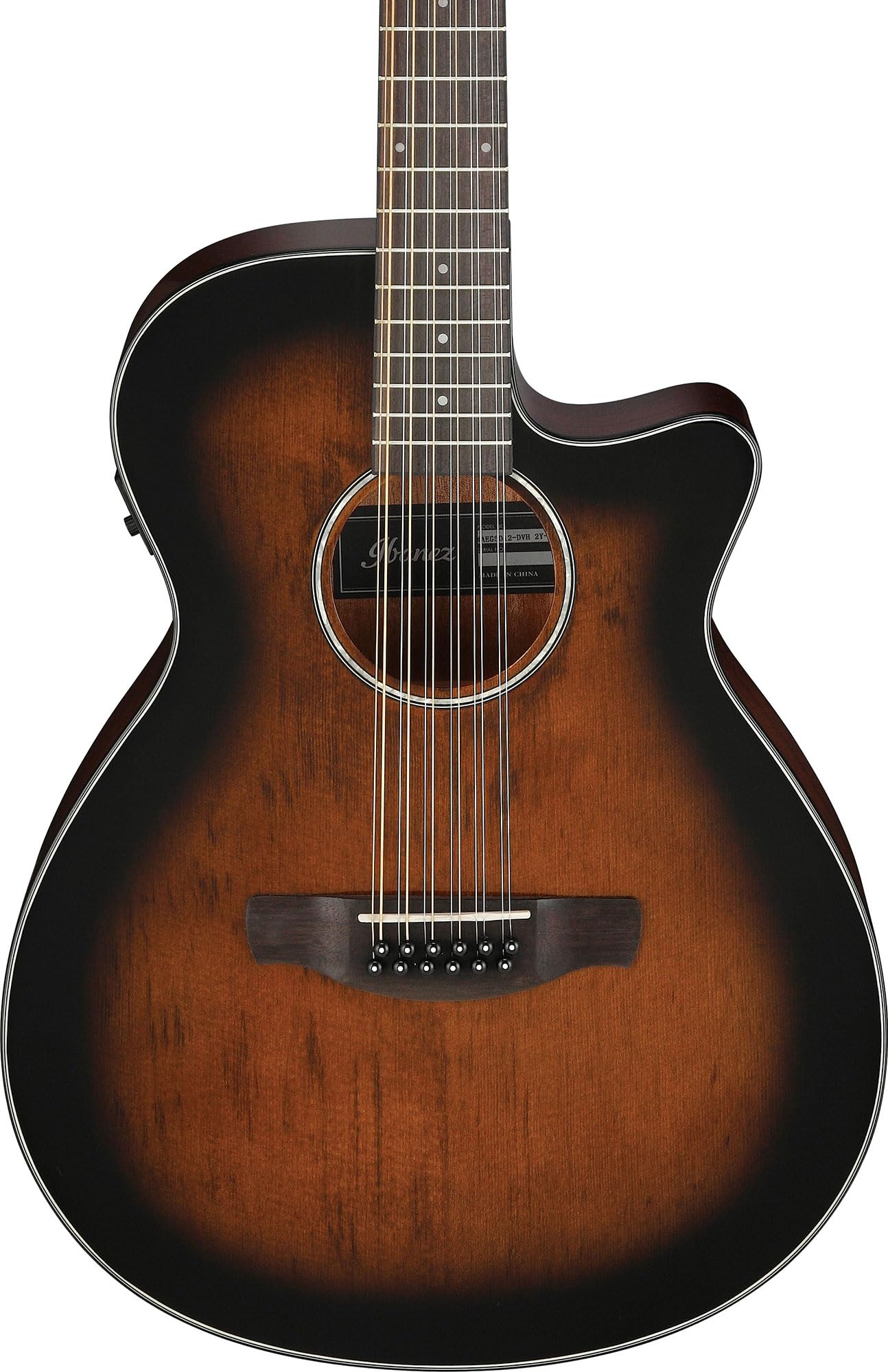Ibanez AEG5012 12-String Acoustic-Electric Guitar - Dark Violin Sunburst w/ Case