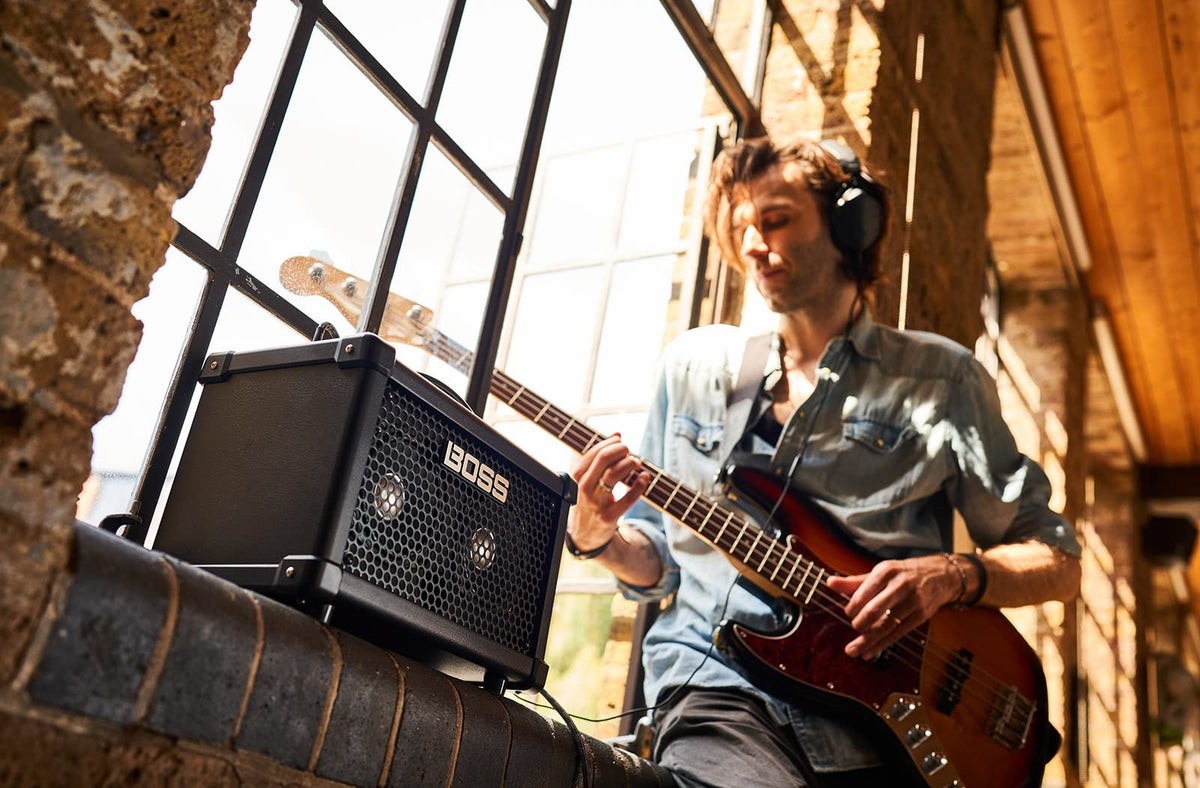 Boss Dual Cube LX Portable Bass Guitar Combo Amplifier w/ Instrument Cable