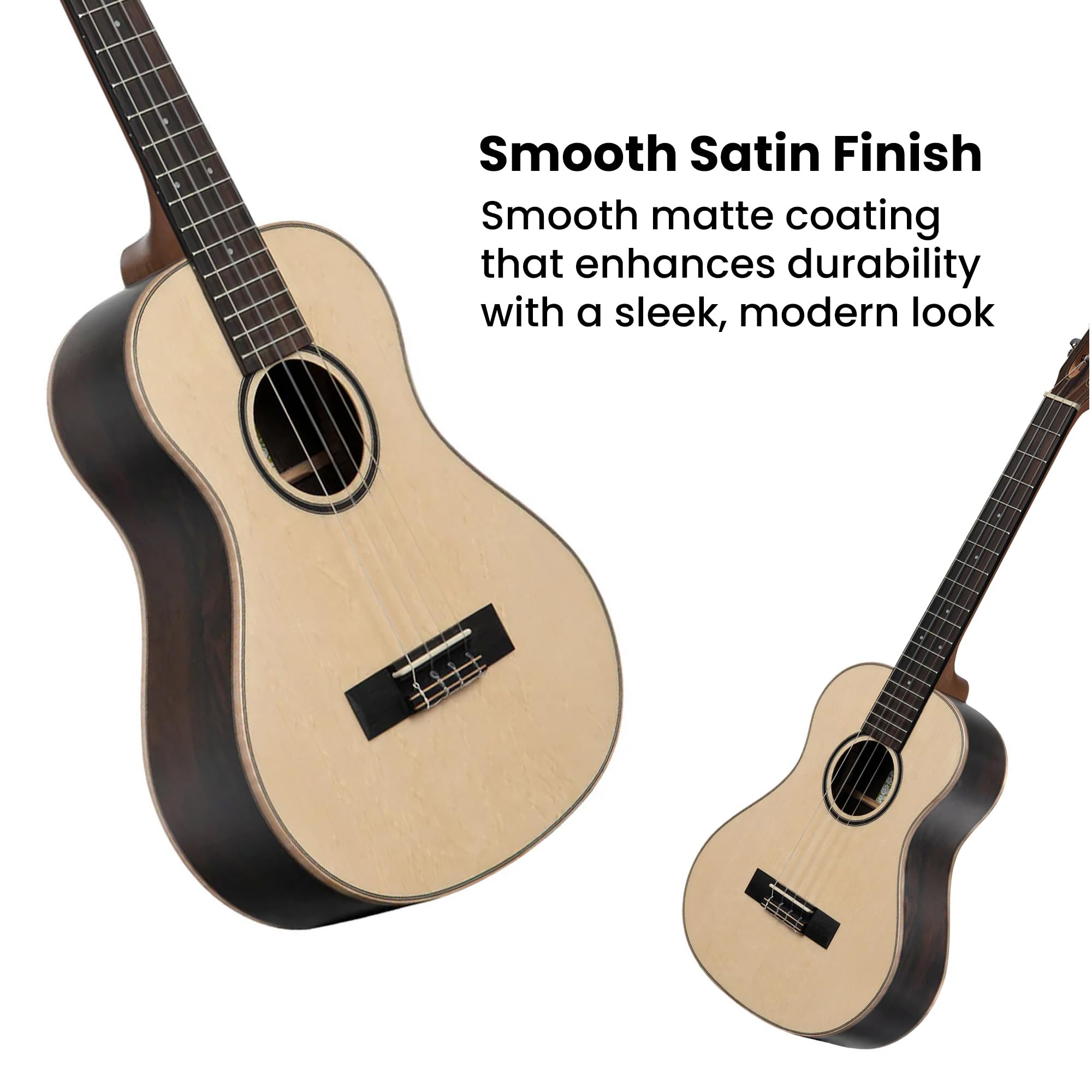 Kala KA-ASZCT-ST All-Solid Spruce Top Ziricote Tenor XL Ukulele