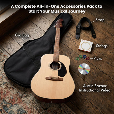 Fender California Redondo Dreadnought Acoustic Guitar - Natural w/ Gig Bag