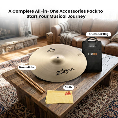 Zildjian A0240 16" A Medium Crash Cymbal w/ Drumstick Bag