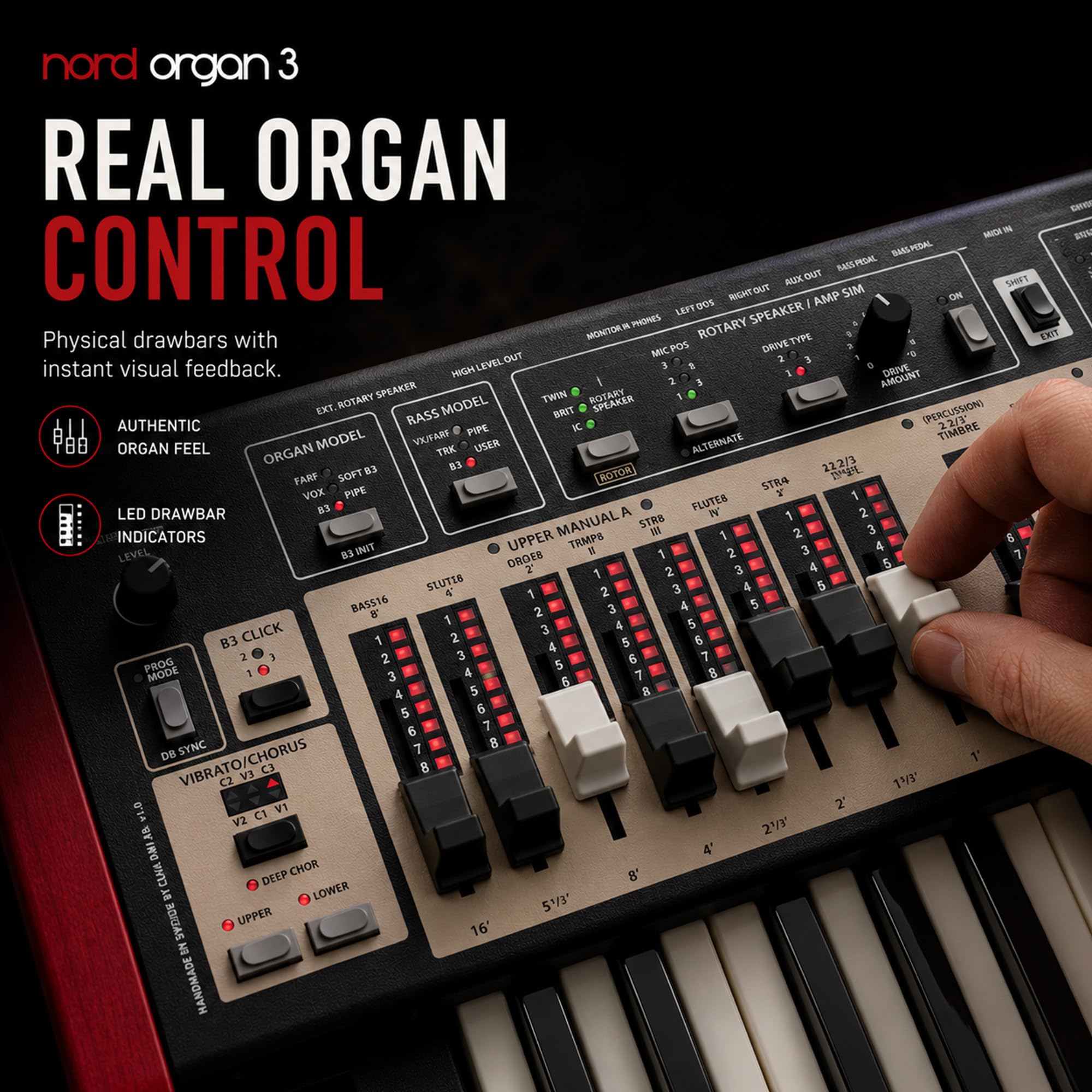Nord Organ 3 Dual 61-Key Combo Organ w/ Stand