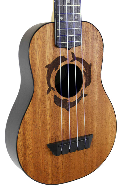 Oscar Schmidt OUN Soprano Ukulele - Dolphin w/ Hard Case