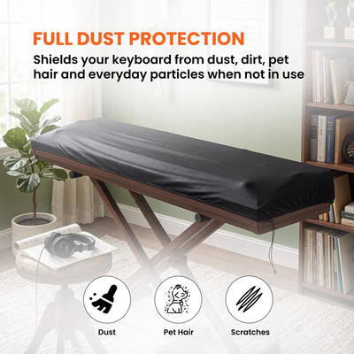 Gearlux Stretchy Keyboard Dust Cover for 88-Key Digital Pianos (60 x 22 x 8 Inches)