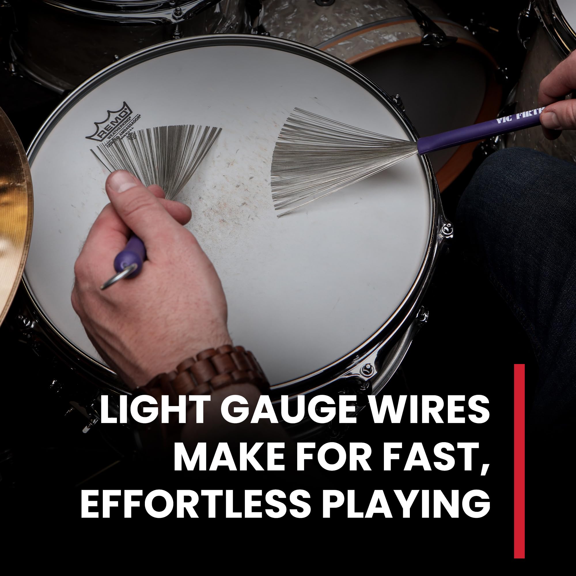 Vic Firth HB Heritage Brush - Rubber Handle