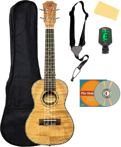 Barcelona Oguman Wood Concert Ukulele w/ Gig Bag
