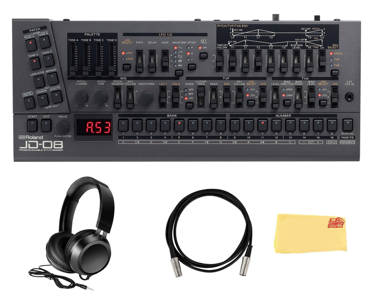 Roland JD-08 Sound Module Programmable Synthesizer w/ MIDI Cable