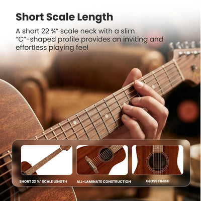 Fender California Standard Redondo Mini 3/4-Size Kids Acoustic Guitar - Natural w/ Gig Bag