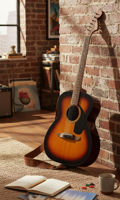 Fender California Standard Monterey E Acoustic-Electric Guitar - 3-Color Sunburst w/ Gig Bag