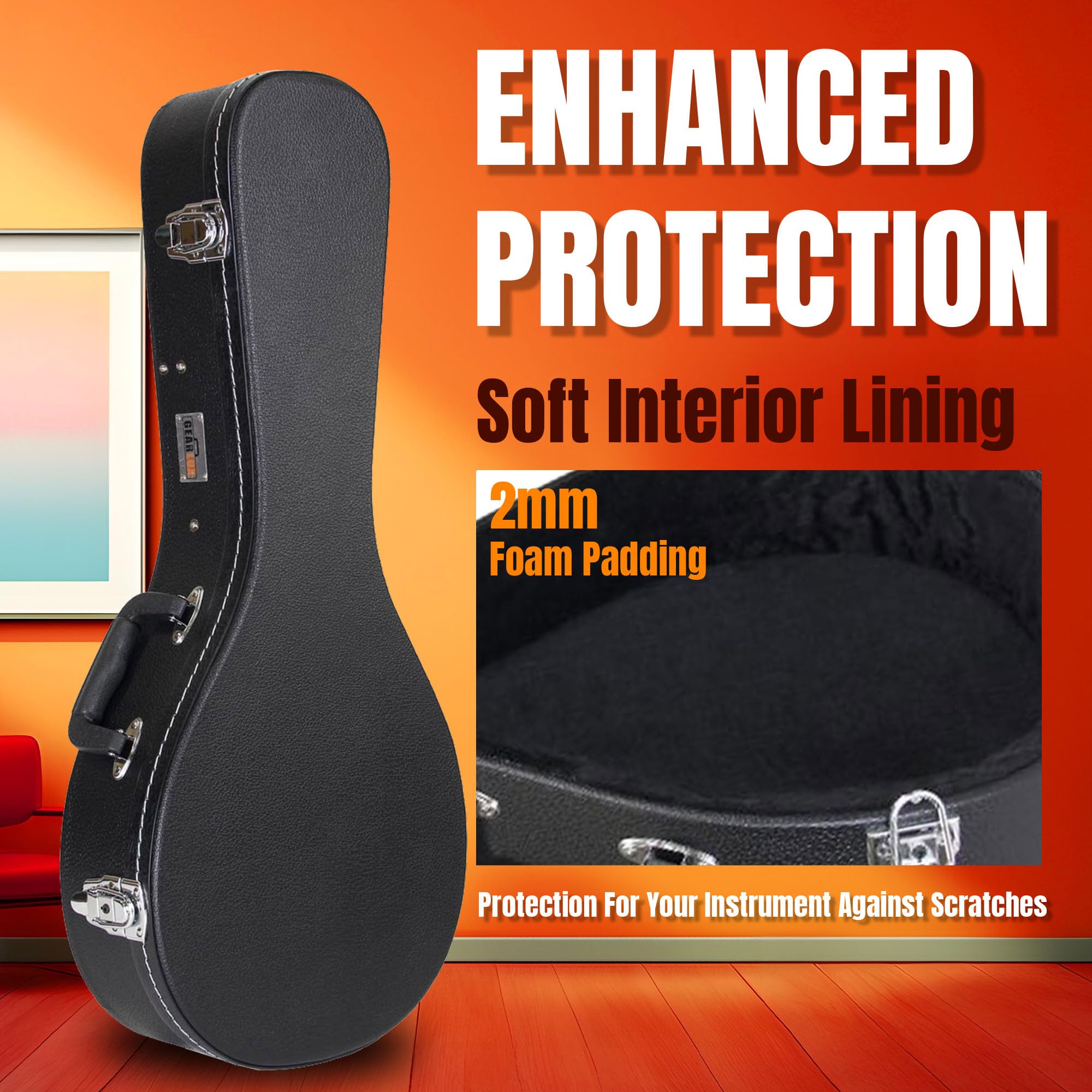 Gearlux A-Style Mandolin Hard Case