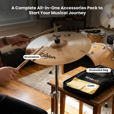 Zildjian A0449 20" A Symphonic Viennese Tone Cymbals - Pair w/ Drumstick Bag