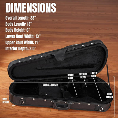 Gearlux Baritone Ukulele Polyfoam Case (31.25-Inch Length)