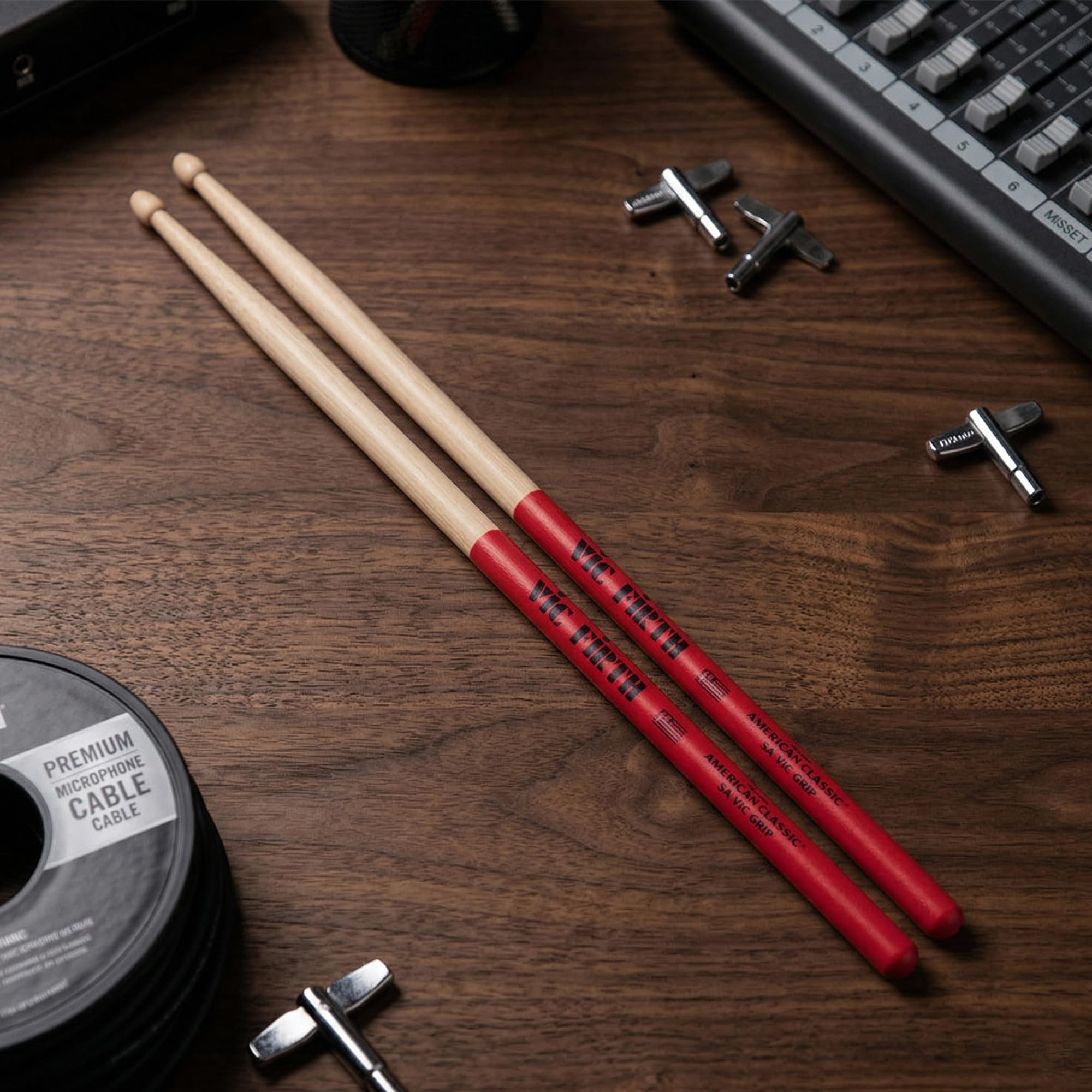 Vic Firth American Classic 5A Vic Grip Red Drumsticks - 12 Pack