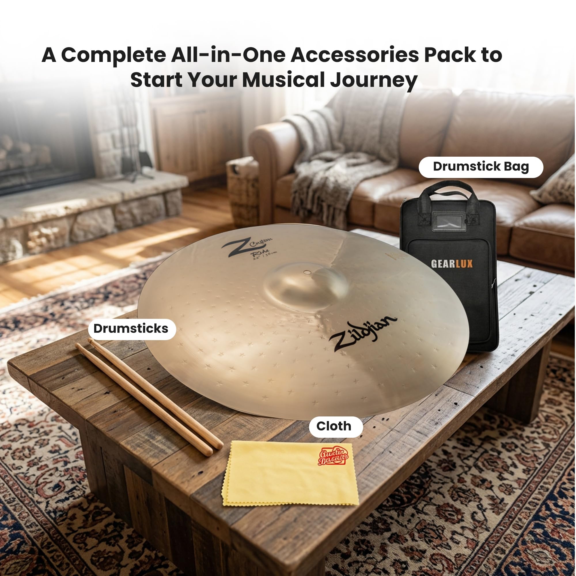 Zildjian Z40122 22" Z Custom Ride Cymbal w/ Drumstick Bag