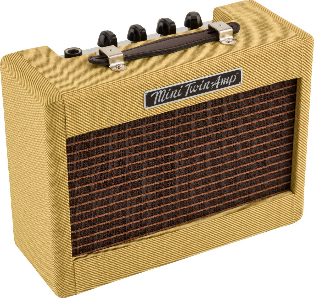 Fender Mini '57 Twin-Amp Electric Guitar Amplifier - Tweed w/ Instrument Cable