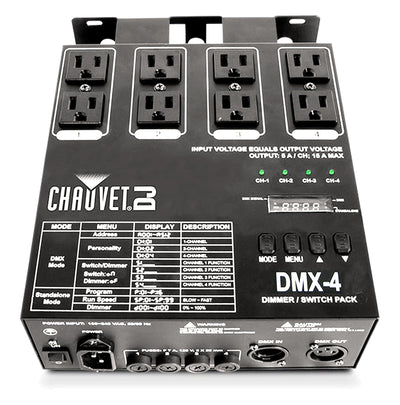 Chauvet DJ DMX-4 LED Lighting Controller w/ DMX Cable