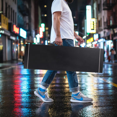Gearlux Rectangular Electric Guitar Wooden Hard Case - Black