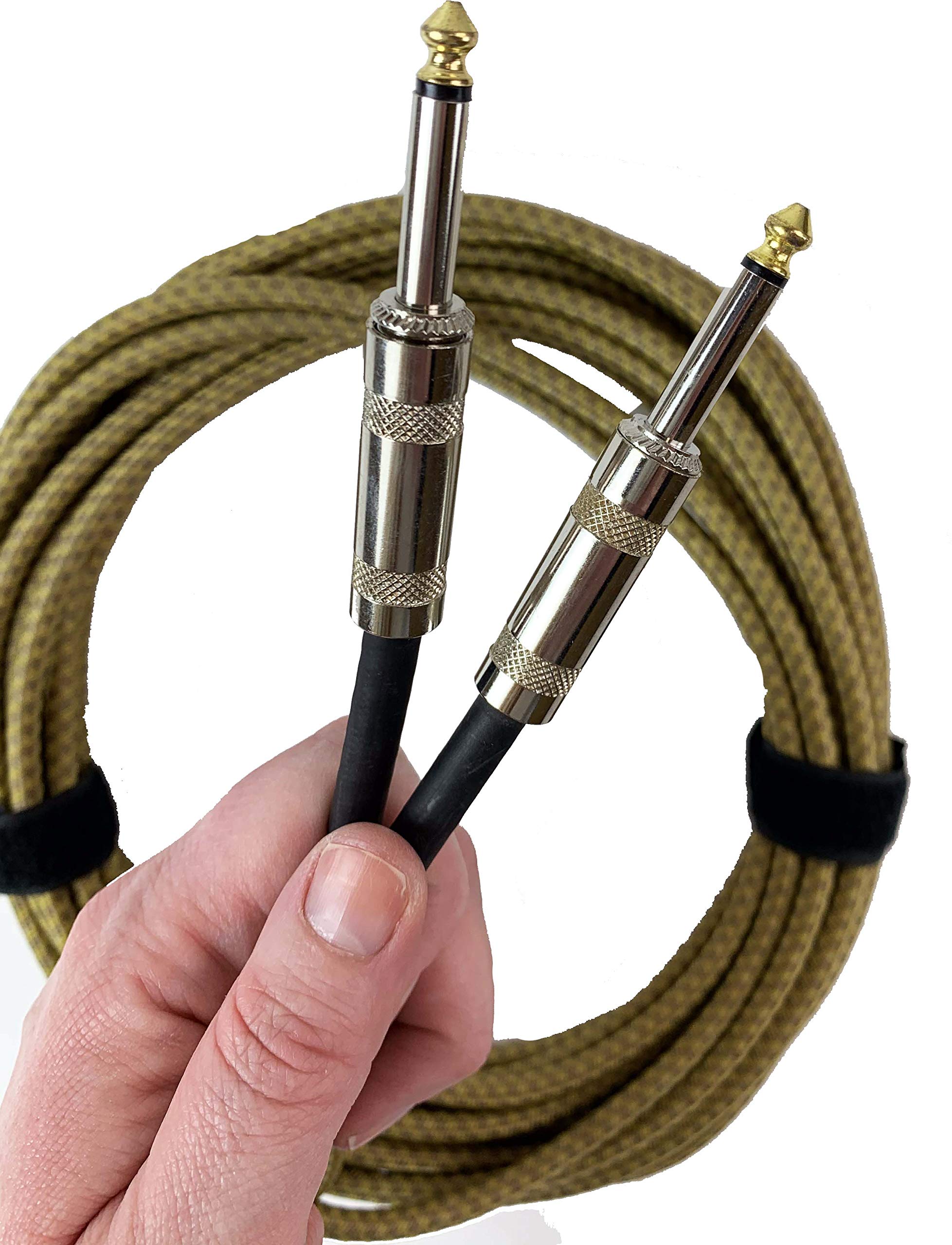 Gearlux Instrument Cable, 1/4 Inch, Straight-Straight, Tweed, 25 Foot