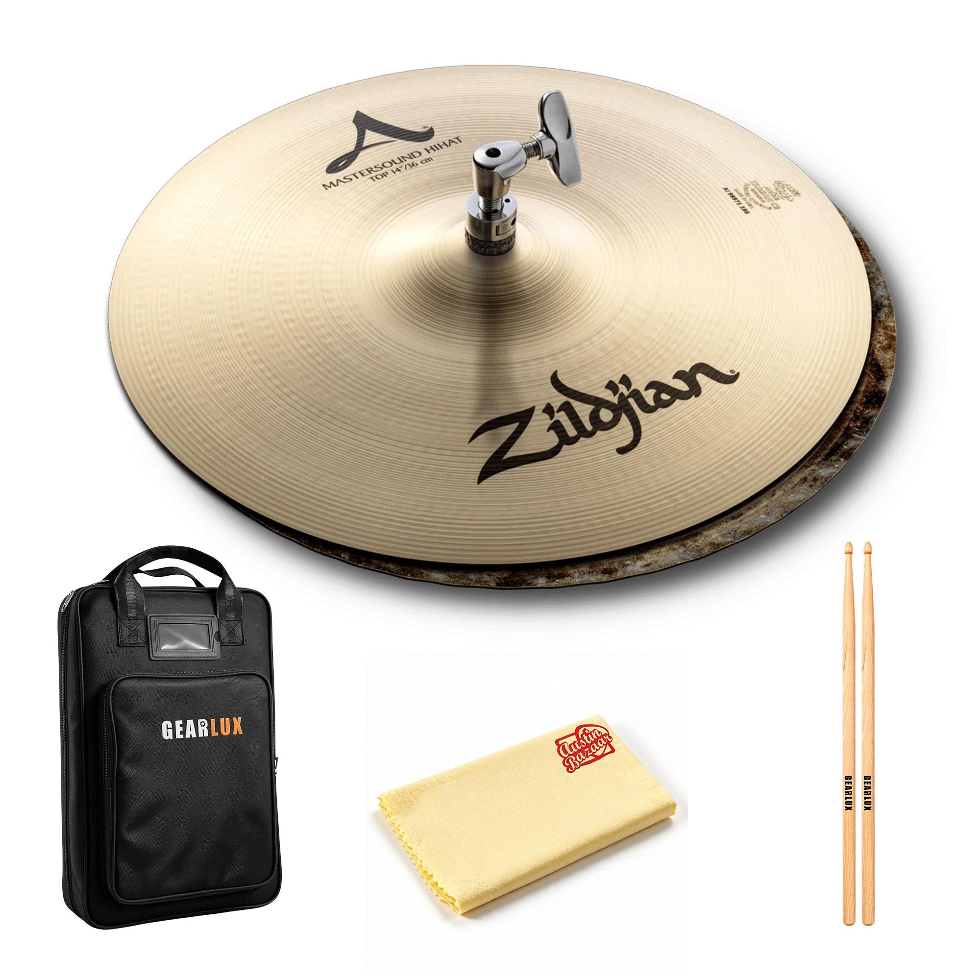 Zildjian A0123 14" A Mastersound Hi-Hat Cymbals - Pair w/ Drumstick Bag