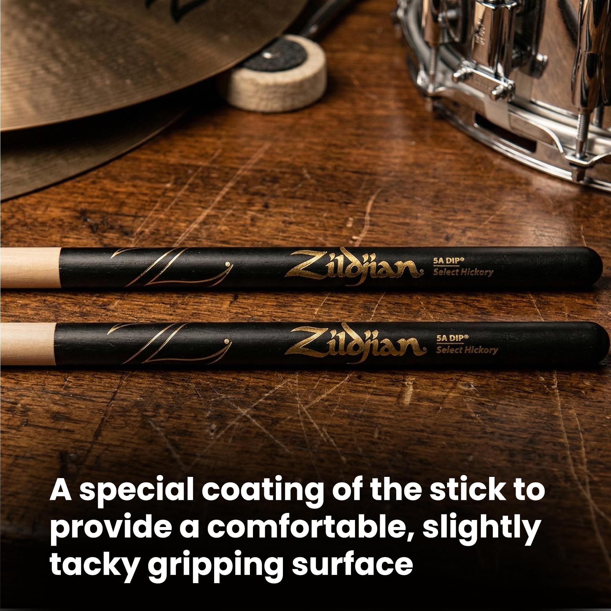 Zildjian 5A Nylon Black DIP Drumsticks - 3 Pack
