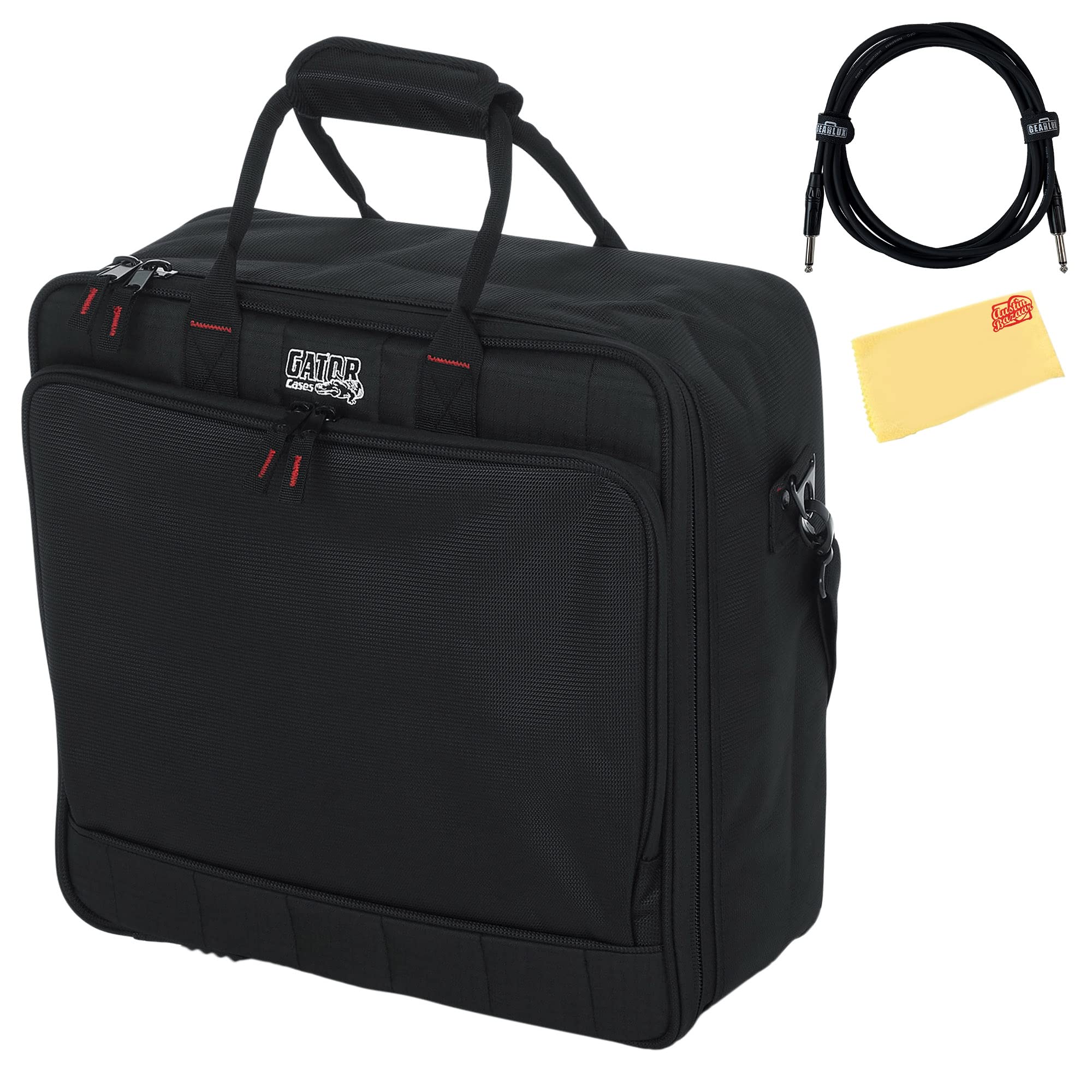 Gator Updated Padded Nylon MIXERBAG-1515 Equipment Bag 15" X 15" X 5.5" w/ Instrument Cable