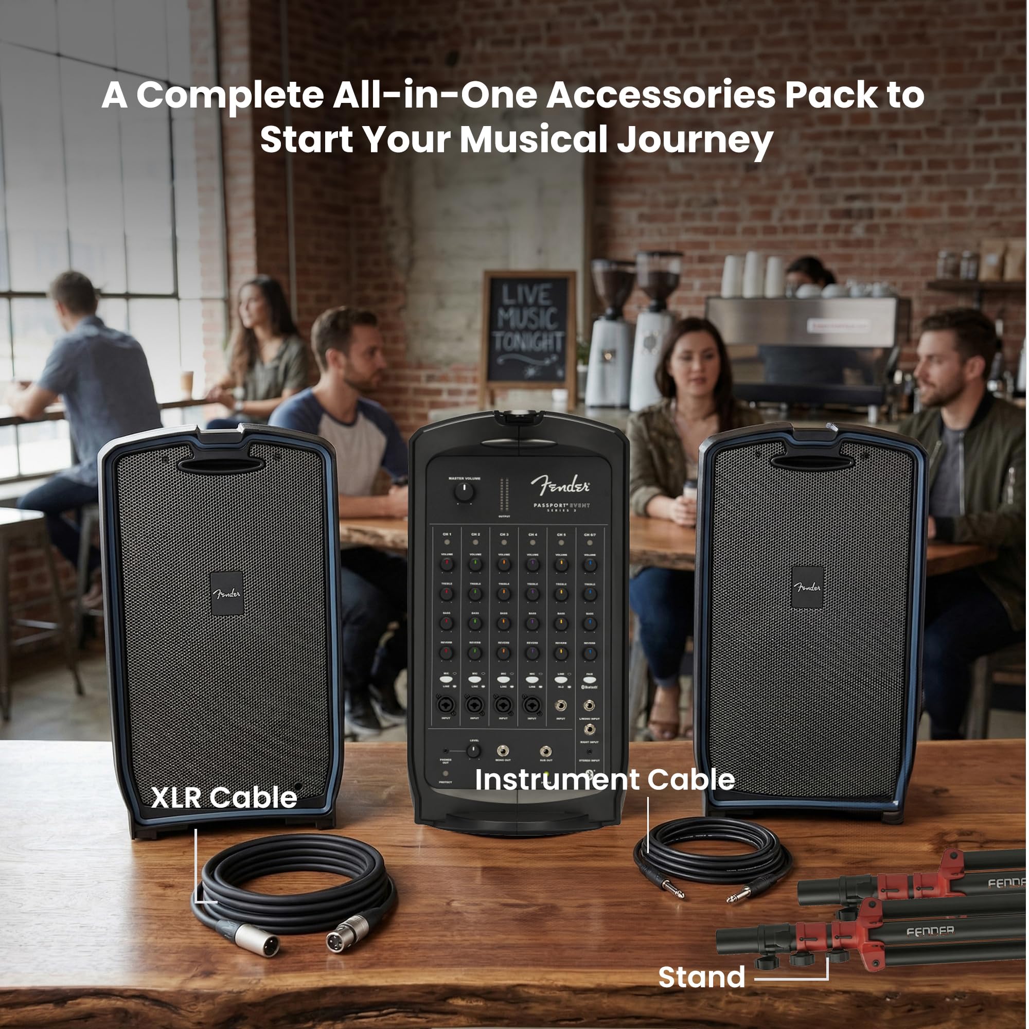 Fender Passport Event S2 Portable PA System w/ Stands