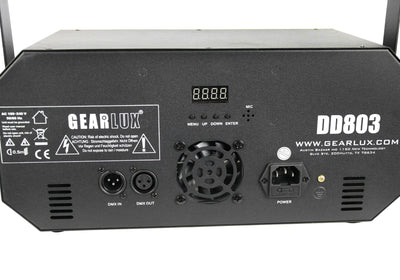 Gearlux 3-in-1 Strobe/UV Derby Light 10-Watt 2PCS RGBW CREE LEDs and 12PCS UV+White LED