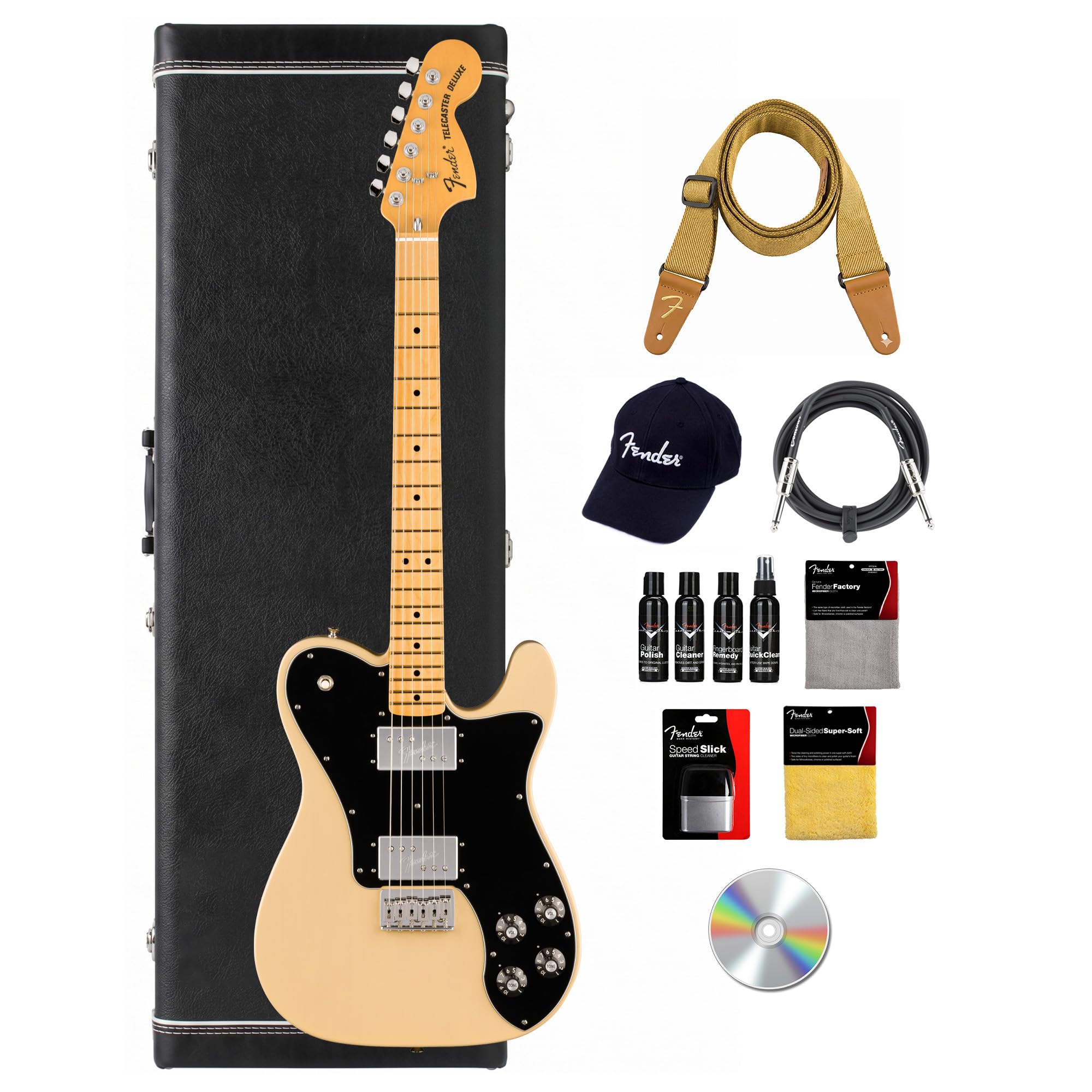 Fender American Vintage II 1975 Telecaster Deluxe - Vintage Blonde w/ Cleaning Kit