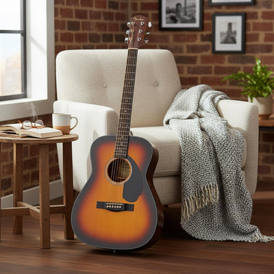 Fender CC-60S Solid Top Concert Acoustic Guitar - Sunburst w/ Gig Bag
