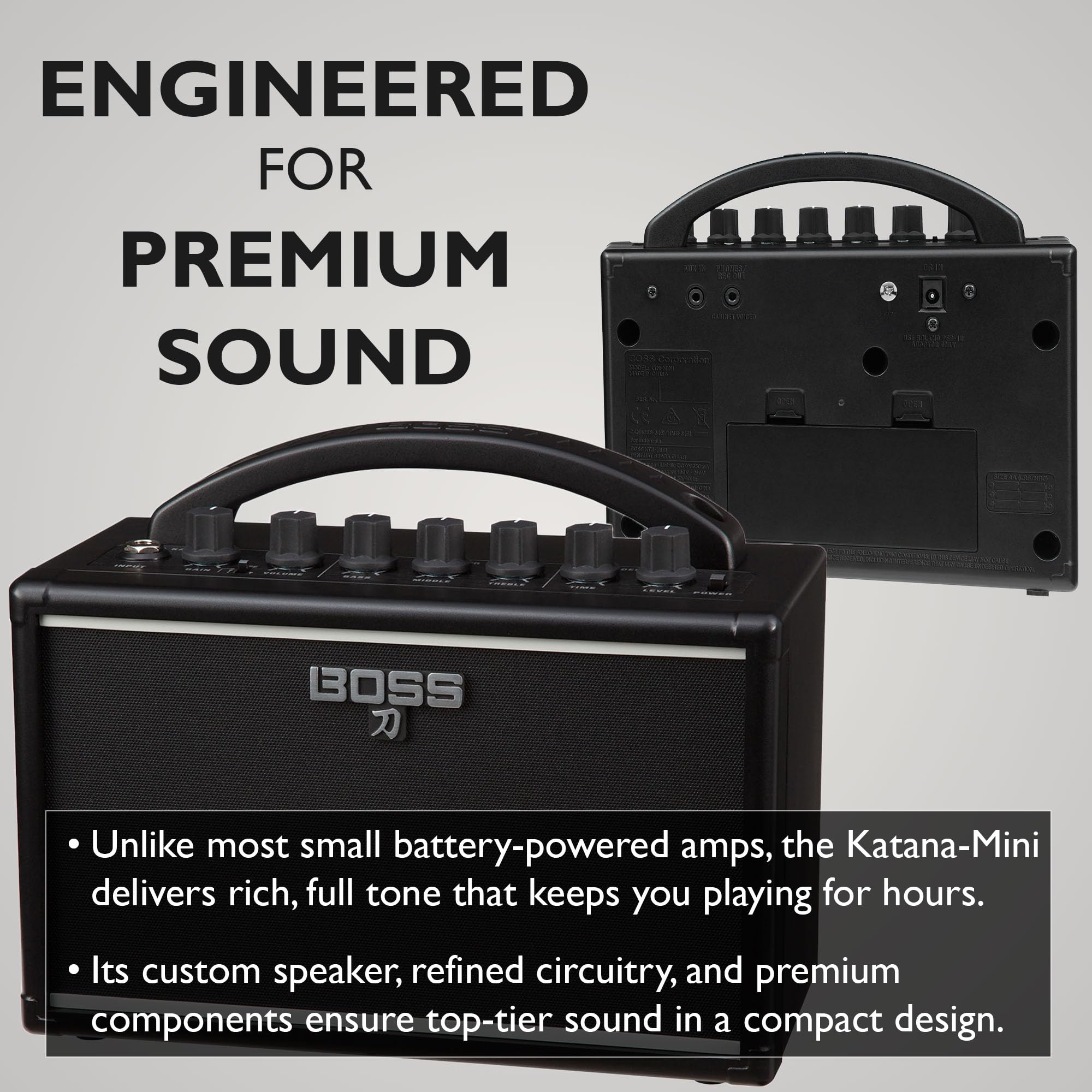 Boss Katana Mini Guitar Combo Amplifier w/ Power Supply – Austin