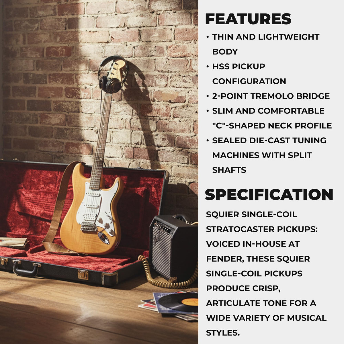 Fender Squier Affinity Stratocaster HSS - Natural
