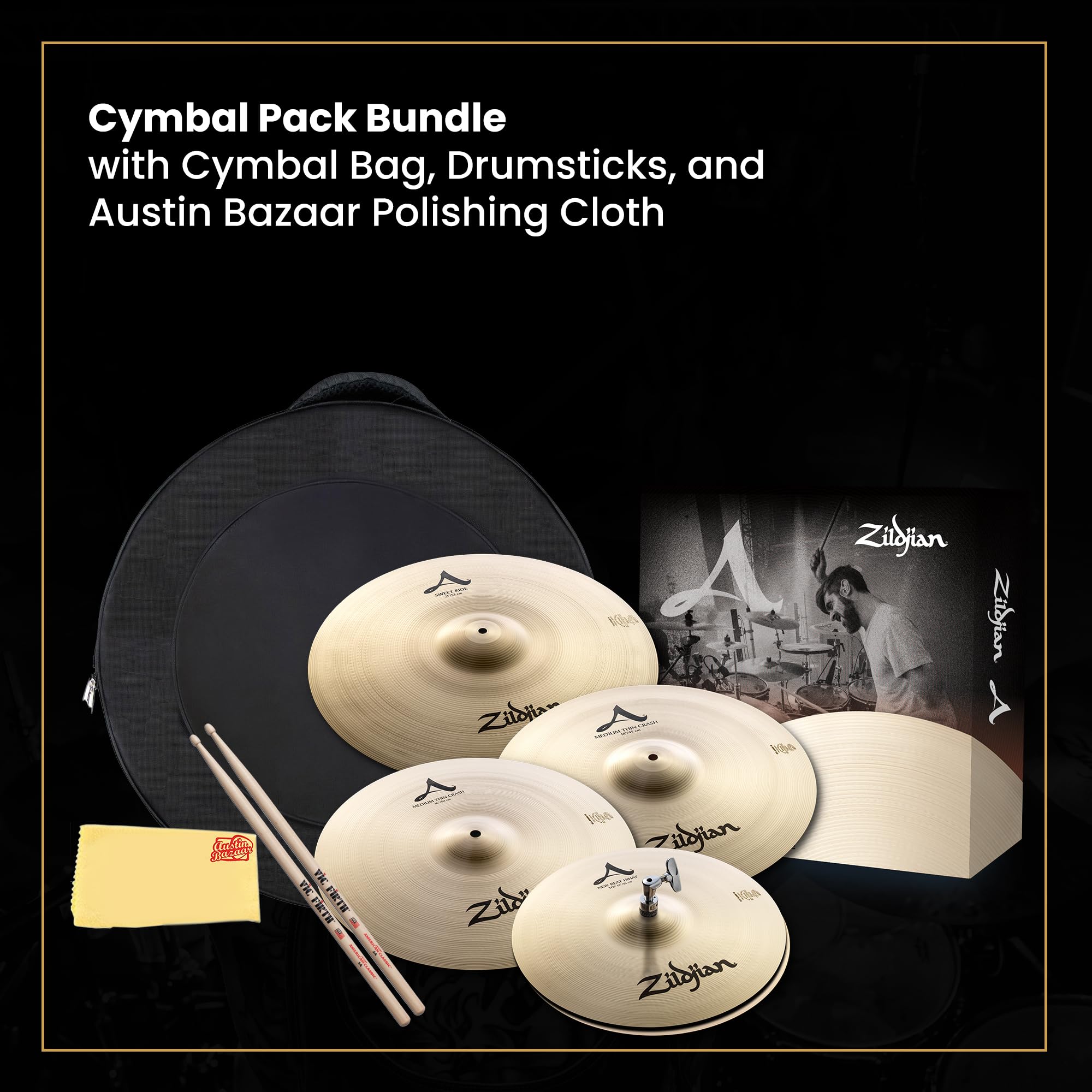 Zildjian A391 A Sweet Ride Cymbal Pack w/ Cymbal Bag
