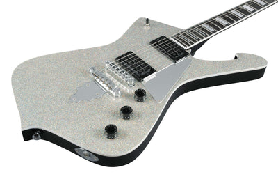 Ibanez PS60 Paul Stanley Electric Guitar - Silver Sparkle w/ Amplifier