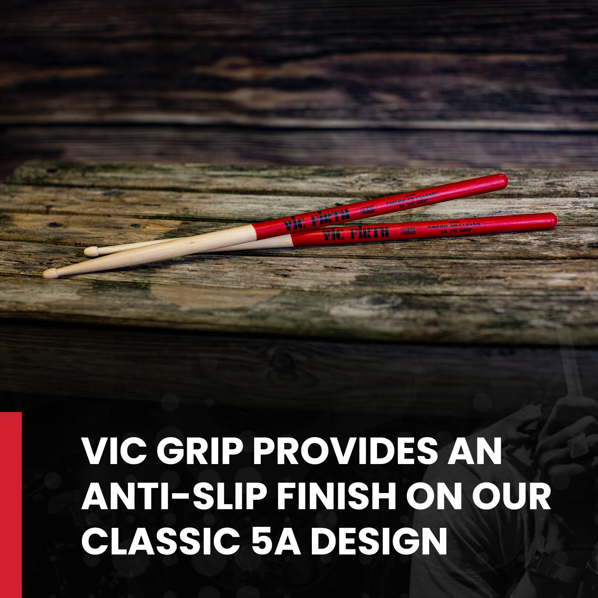 Vic Firth American Classic 5A Vic Grip Red Drumsticks