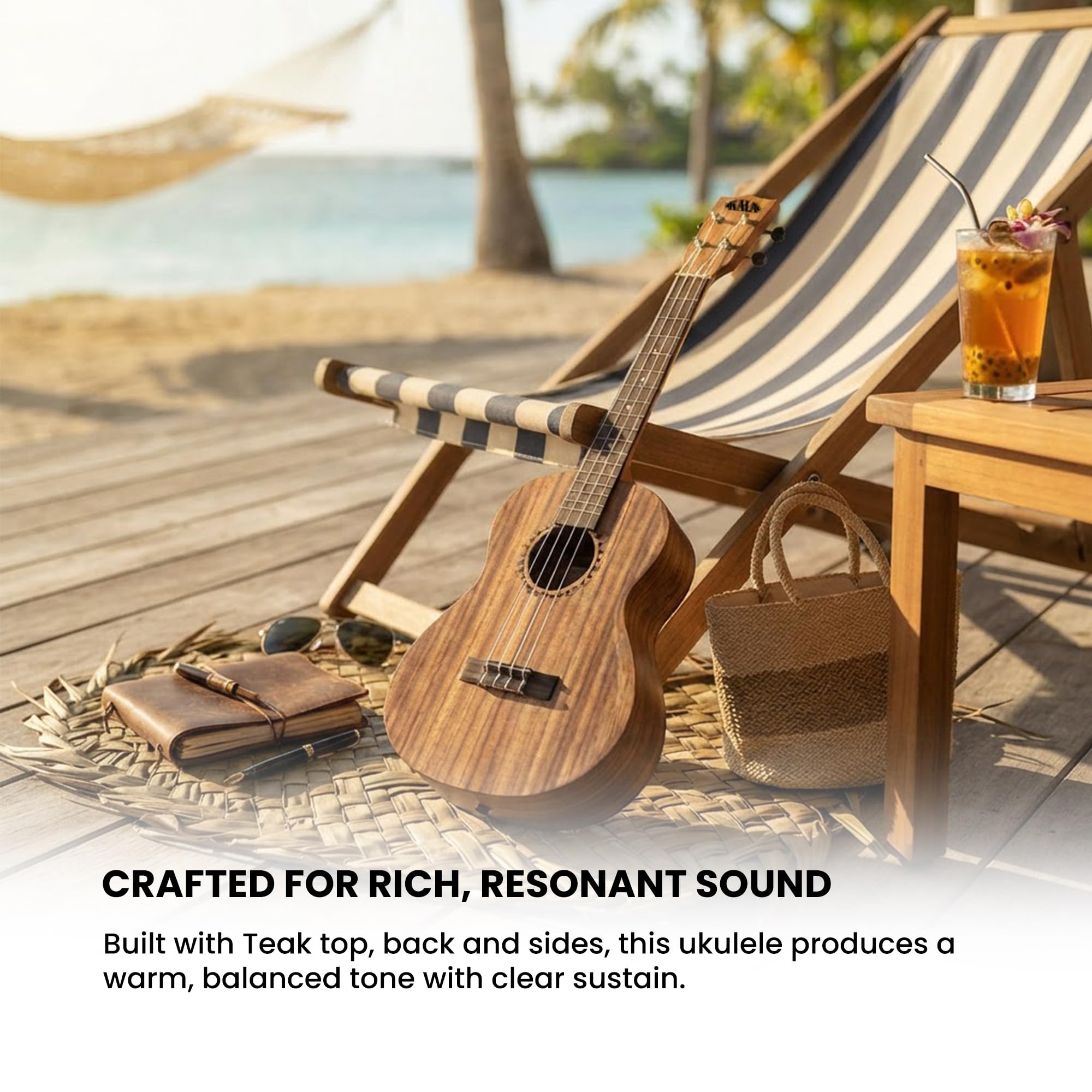 Kala KA-TEAK-B Teak Baritone Ukulele