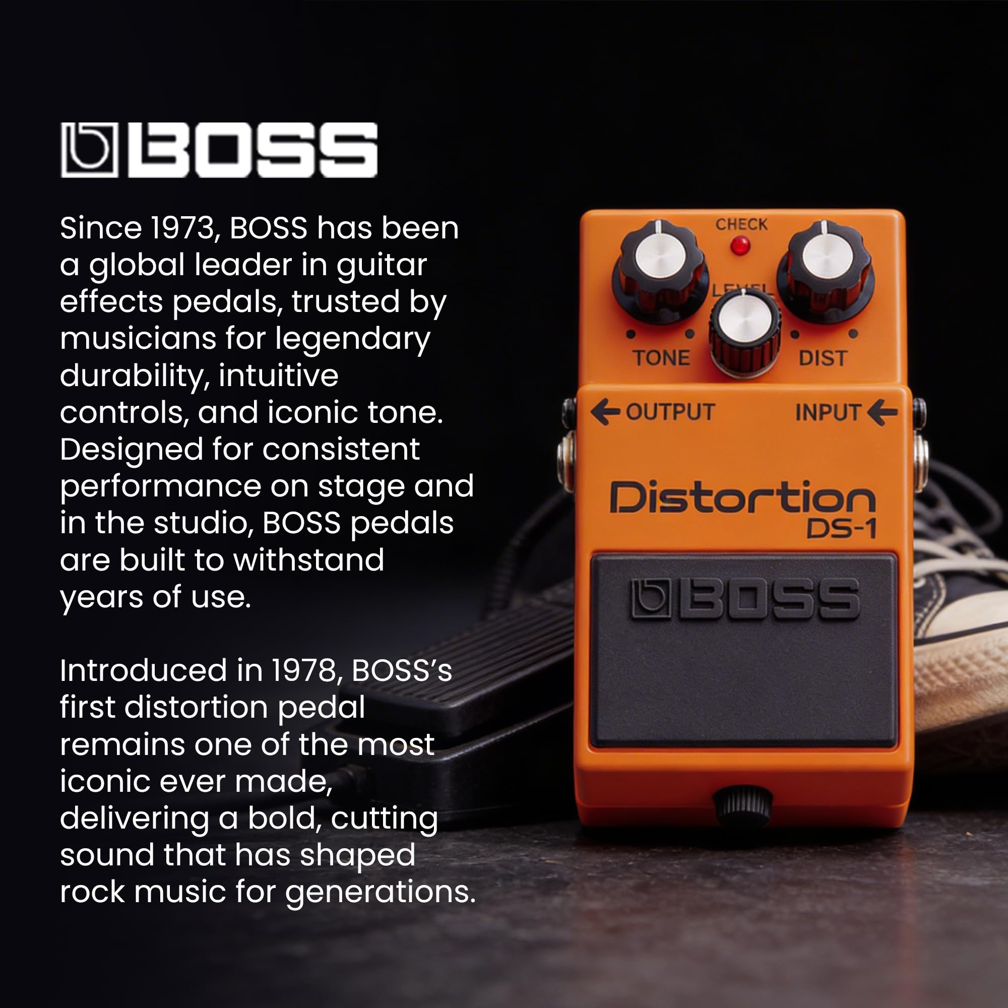 Boss DS-1 Distortion w/ Power Supply – Austin Bazaar