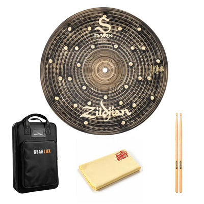 Zildjian SD14HPR 14" S Dark Hi-Hats Cymbals - Pair w/ Drumstick Bag