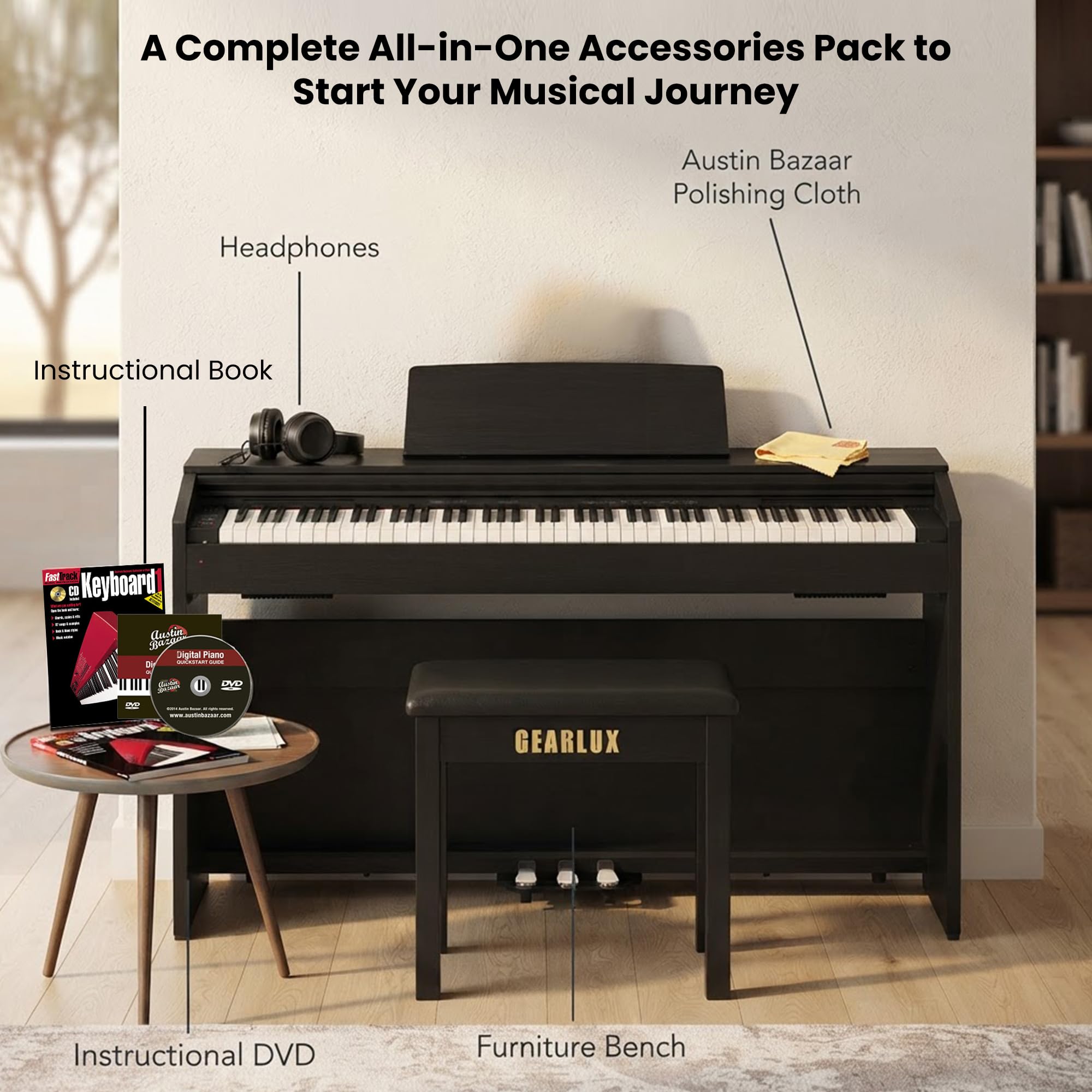 Casio PX-870 Privia Digital Piano - Black w/ Furniture Bench