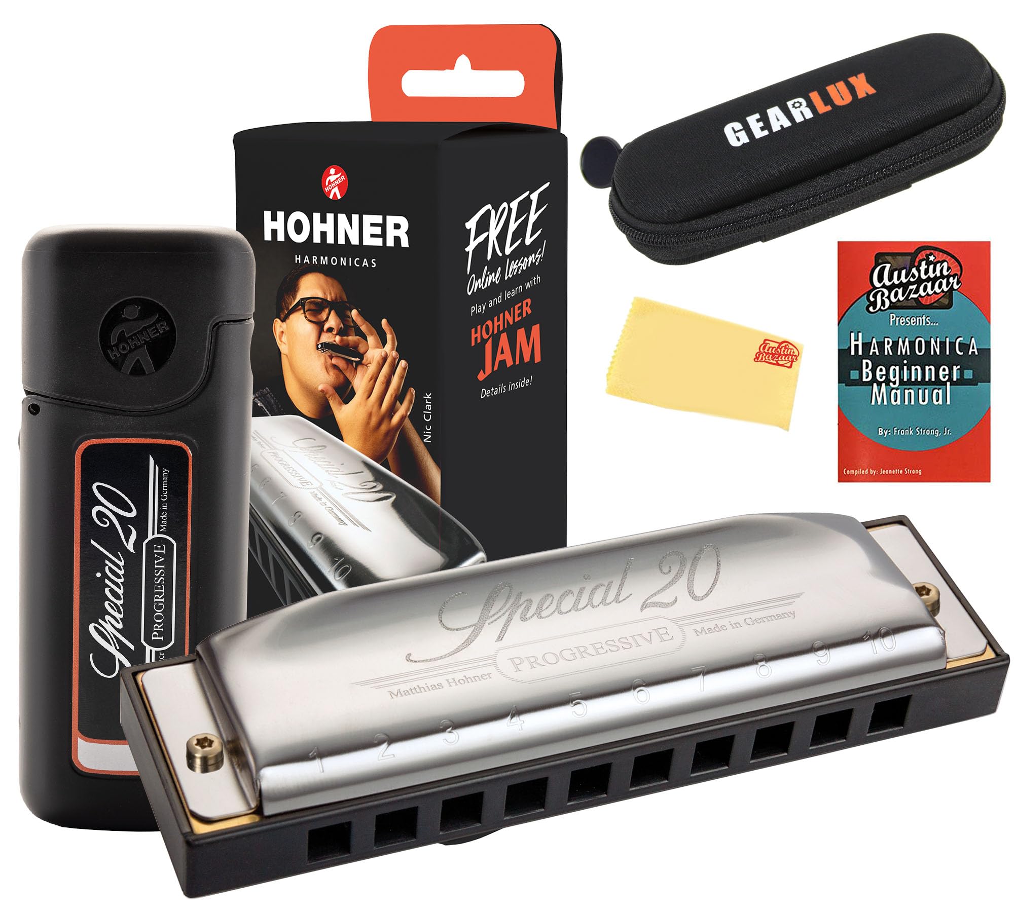 Hohner Special 20 Harmonica - Key of E w/ Instructional Manual