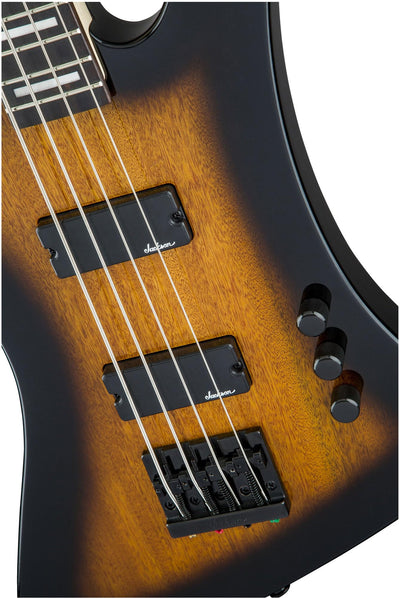 Jackson Kelly Bird JS2 Bass Guitar - Tobacco Burst w/ Instrument Cable