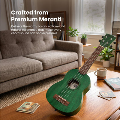 Kala MRT-GRN-S Modern Meranti Soprano Ukulele - Fern Green