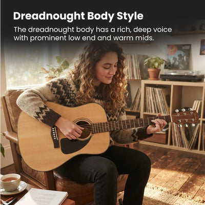 Fender CD-60 Dreadnought Acoustic Guitar - Natural w/ Hard Case