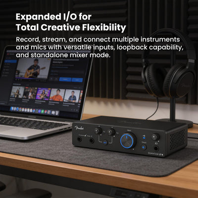 Fender Quantum LT 4 USB-C Audio Interface w/ Headphones
