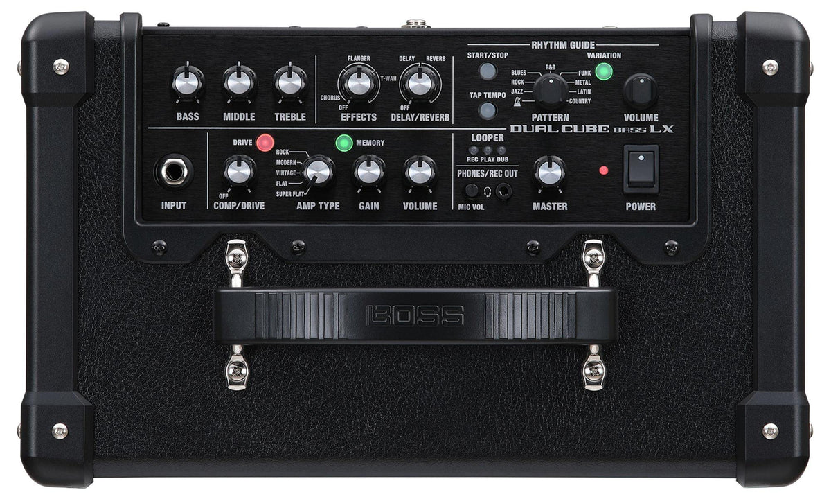 Boss Dual Cube LX Portable Bass Guitar Combo Amplifier w/ Instrument Cable