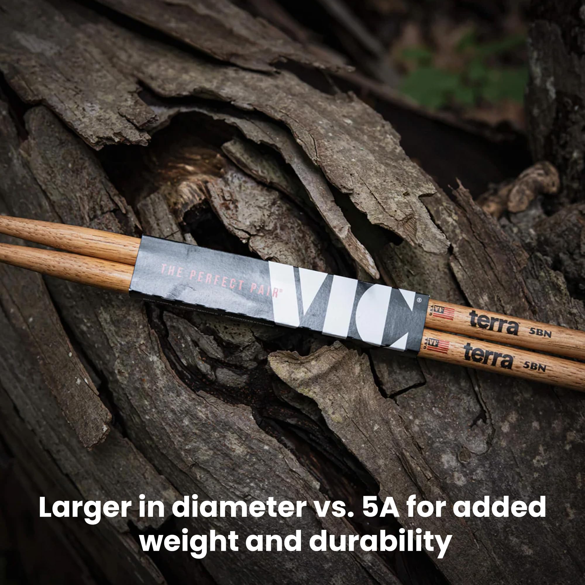 Vic Firth American Classic 5B Terra Nylon Tip Drumsticks - 12 Pack