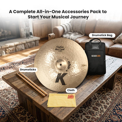 Zildjian K0982 16" K Custom Fast Crash Cymbal w/ Drumstick Bag
